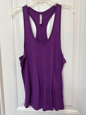 Fabletics Purple Racerback Activewear Tank Top Soft Airy Workout Shirt Size XXL